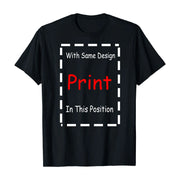 Fresh Faith Designs black t-shirt with customizable print area for Bible verse religious apparel