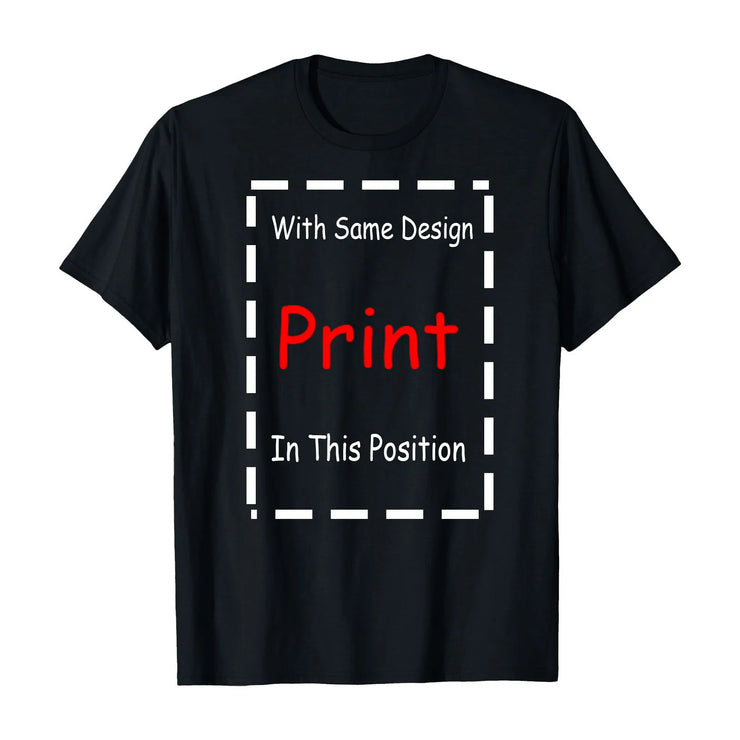 Fresh Faith Designs black t-shirt with customizable print area for Bible verse religious apparel