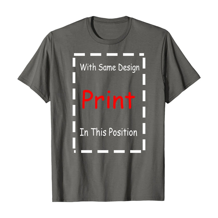 Gray Fresh Faith Designs T-shirt mockup with placeholder print area for Bible verse religious apparel