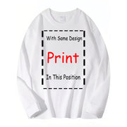 Fresh Faith Designs white long sleeve T-shirt with customizable print area Bible verse religious apparel
