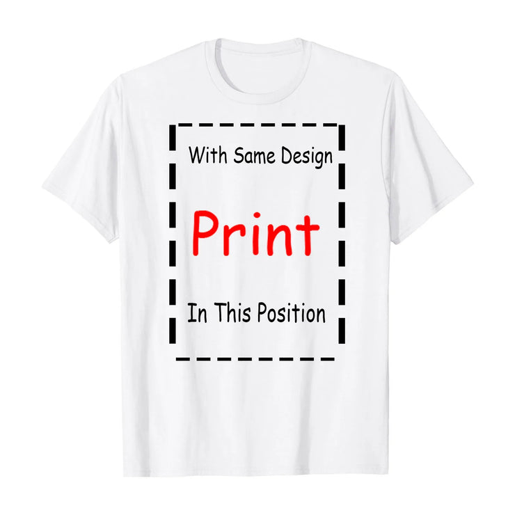 White T-shirt from Fresh Faith Designs featuring Bible verse religious apparel with customizable print area