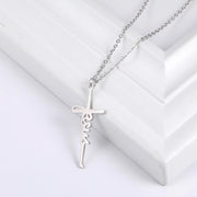 Fresh Faith Designs silver Christian faith necklace with Jesus cross pendant on delicate chain