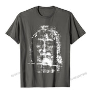 Fresh Faith Designs dark gray Christian Graphic Tee with a distressed white cross design