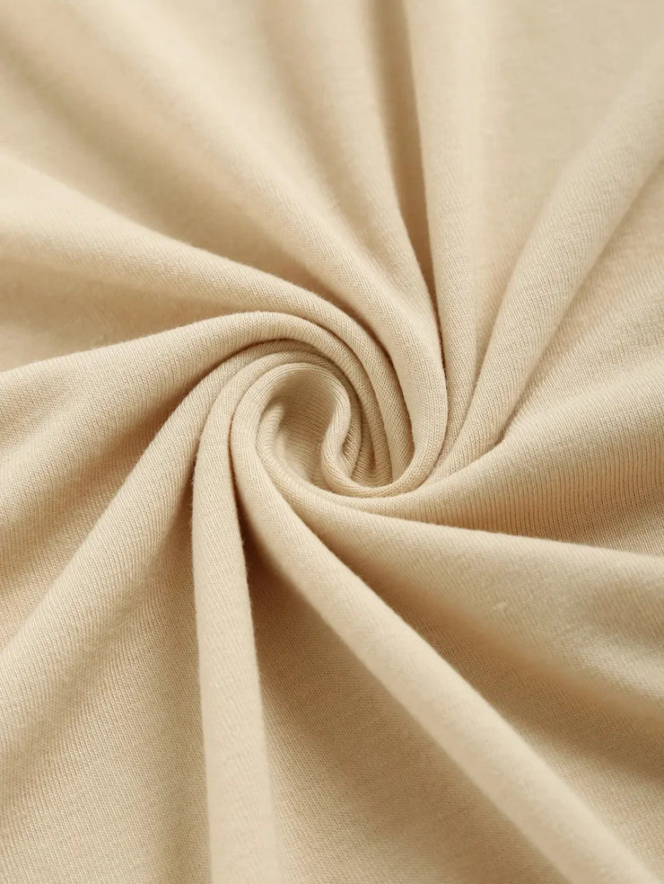 Close-up of beige fabric texture for Christian graphic tee for women by Fresh Faith Designs