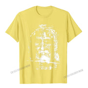 Yellow Christian Graphic Tee with distressed white Jesus face design by Fresh Faith Designs