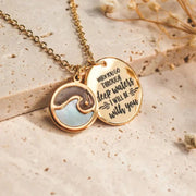 Fresh Faith Designs gold necklace with inspirational quote pendant faith jewelry for women
