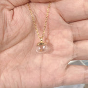 Fresh Faith Designs gold chain necklace with small clear pendant faith jewelry for women