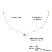 Fresh Faith Designs gold plated stainless steel necklace with cubic zirconia for faith jewelry for women