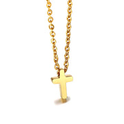 Gold cross pendant necklace on chain faith jewelry for women by Fresh Faith Designs