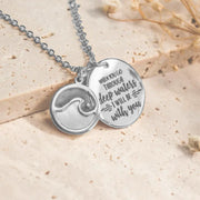 Silver necklace from Fresh Faith Designs with faith jewelry for women and inspirational engraved pendants