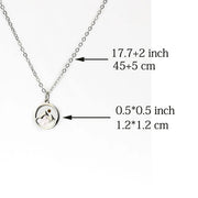 Fresh Faith Designs silver necklace with circular pendant featuring mountain and sun design faith jewelry for women