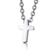 Silver cross pendant necklace with chain, elegant faith jewelry for women by Fresh Faith Designs