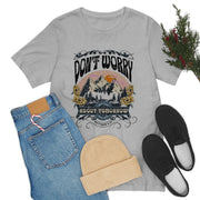 Fresh Faith Designs grey ladies religious graphic tees with mountain and sunflower design and scripture text