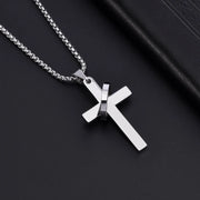 Silver cross pendant on chain necklace faith jewelry for adults by Fresh Faith Designs