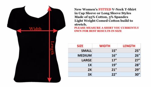Black fitted V-neck t-shirt for women made of 95 percent cotton and 5 percent spandex faith based women's apparel