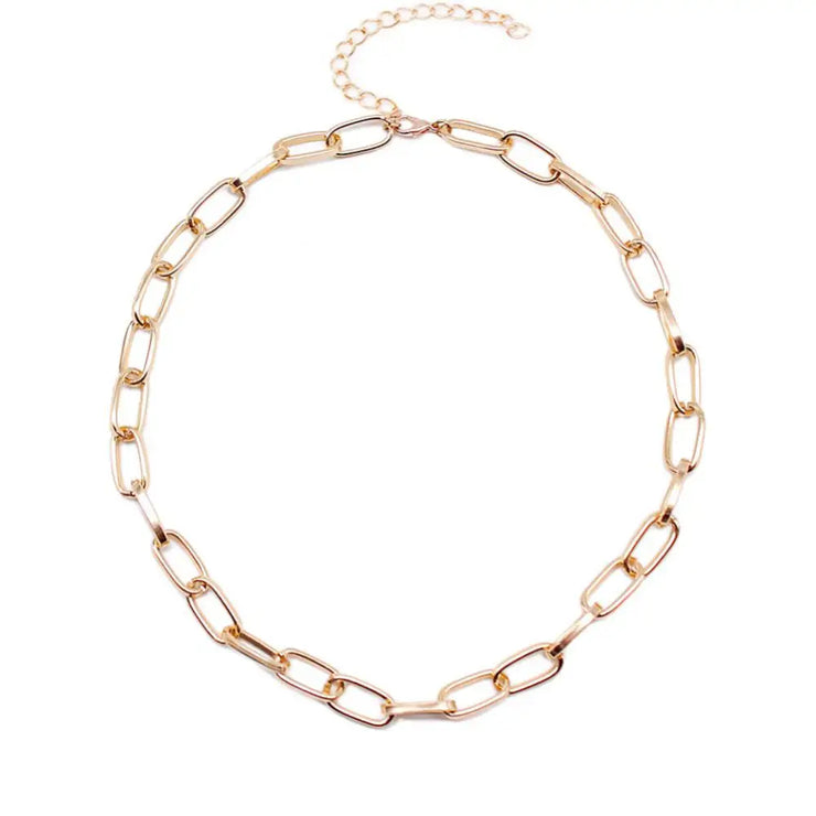 Fresh Faith Designs gold chain necklace with large links for fashion crystal cross necklace styling