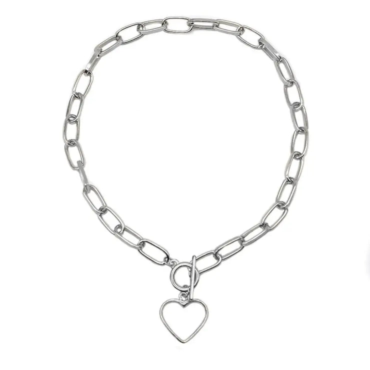Fresh Faith Designs silver chain necklace with heart pendant fashion crystal cross necklace style