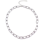 Fresh Faith Designs silver chain necklace with link design fashion crystal cross necklace
