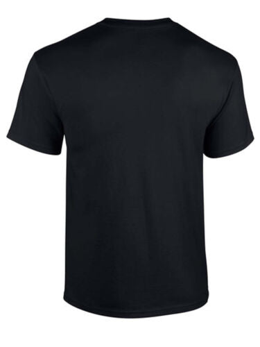 Black plain religious graphic tee women shown from the back by Fresh Faith Designs