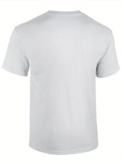 Back view of plain white Fresh Faith Designs religious graphic tee women with short sleeves and crew neck