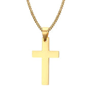 Fresh Faith Designs gold cross necklace women's faith jewelry with polished finish