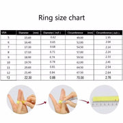 Ring size chart with measurements and how to measure finger for men's Christian jewelry